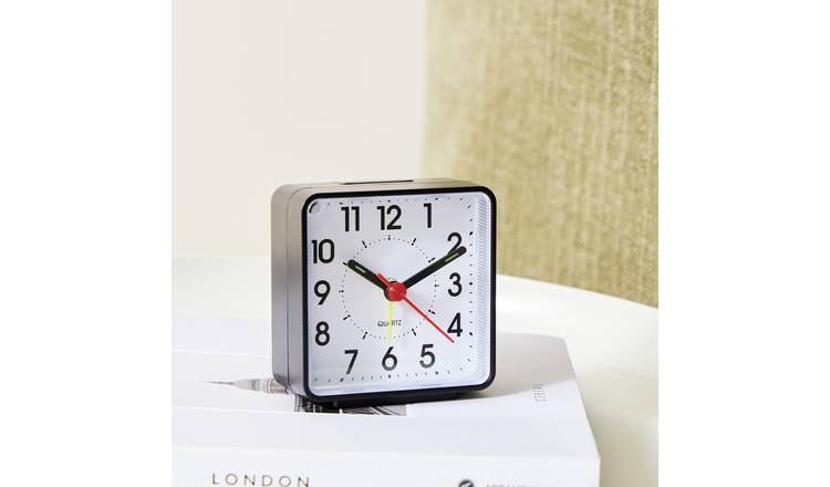 Argos Home Square Alarm Clock - Black