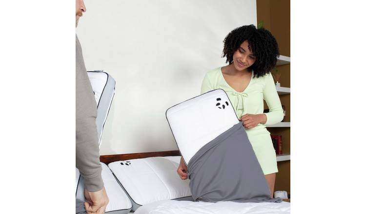 Panda Bamboo 320 TC Plain Dark Grey Pillowcase Pair