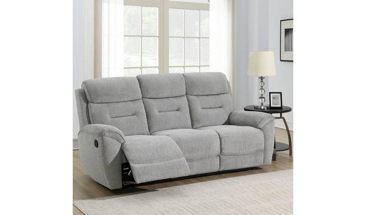Sofa Source Huntington 3 Seater Recliner Sofa - Light Grey