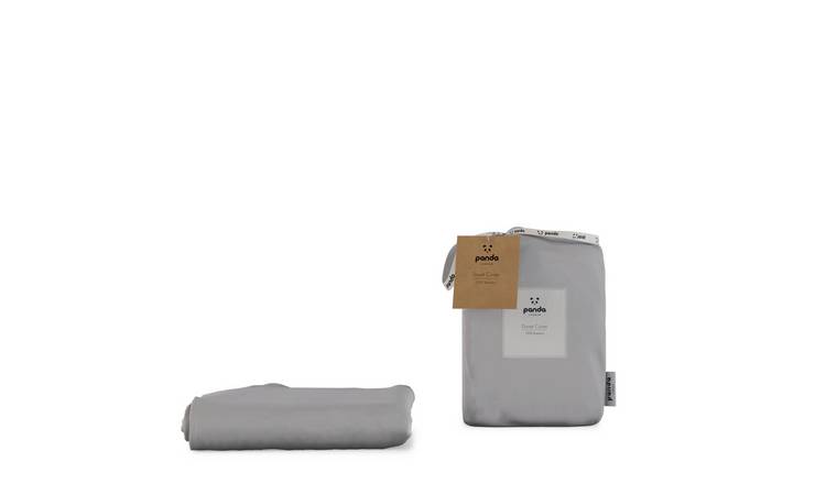 Panda Bamboo 320 TC Plain Light Grey Bedding Set - Kingsize