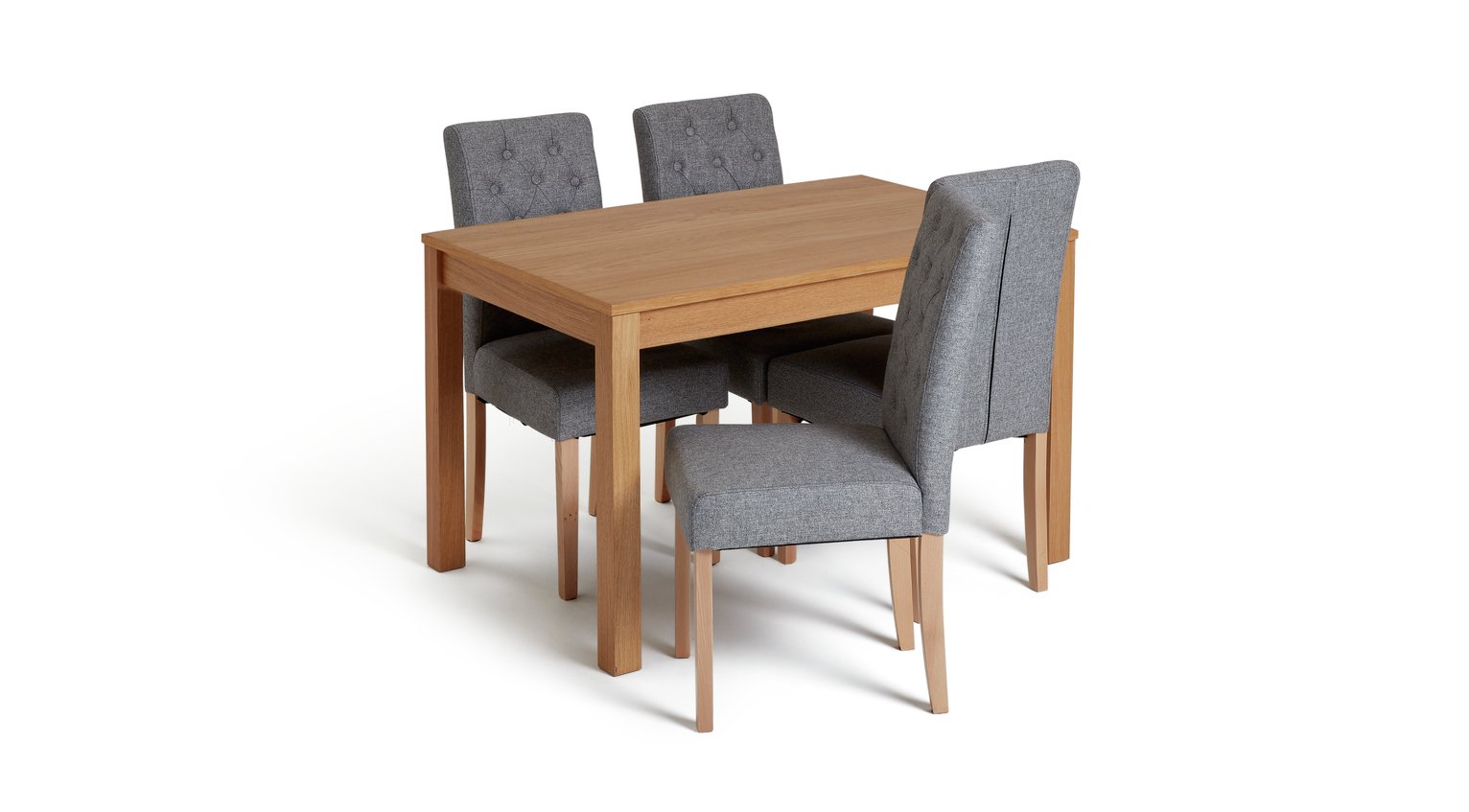 Argos Home Clifton Oak Veneer Table & 4 Button Chairs Review