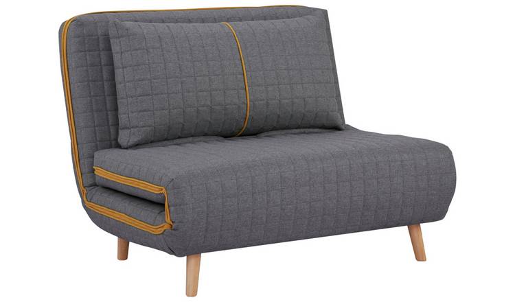 Buy Habitat Roma Small Double Quilted Sofa Bed - Charcoal | Sofa beds