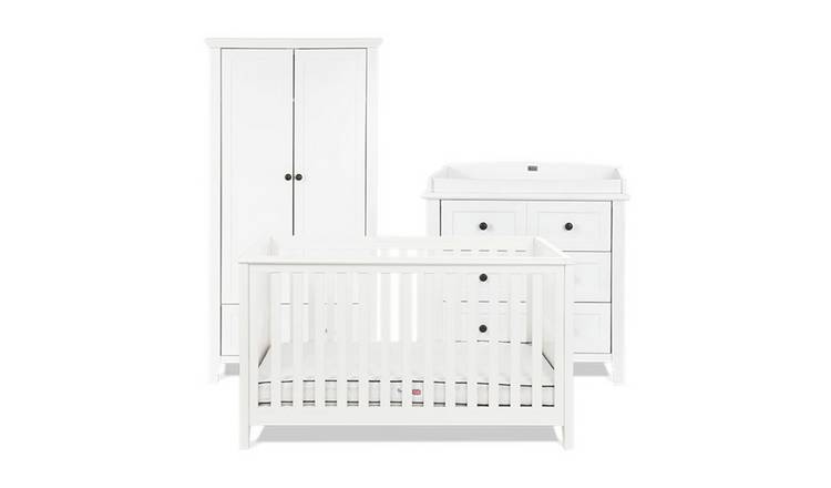 Buy Silver Cross Nostalgia Cot Bed Dresser Wardrobe Set White Wardrobes Argos