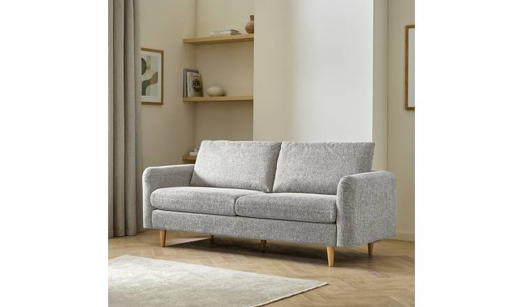 Argos Home Betty Fabric 3 Seater Sofa - Natural