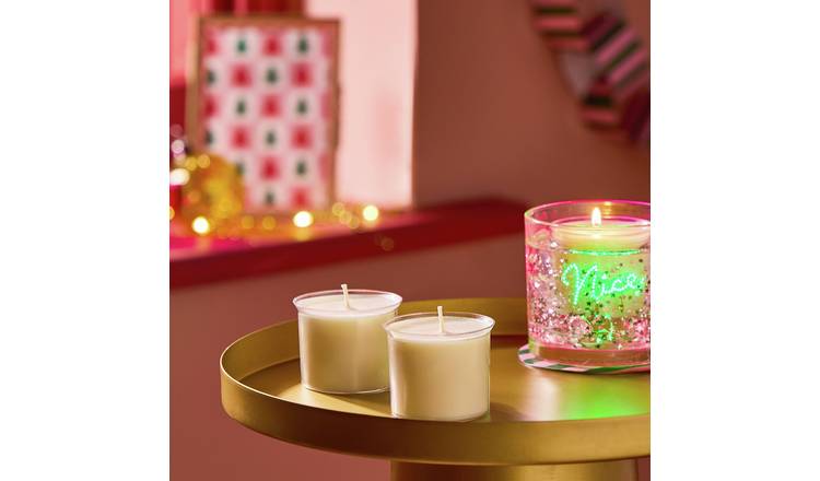 Argos Home Christmas Set of 2 Gel Candle Refill - Christmas Cookie