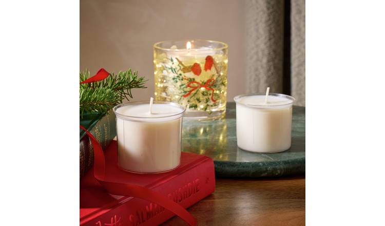 Argos Home Christmas Gel Candle Refill Set of 2 - Christmas Spice 