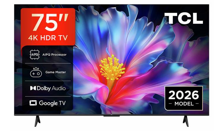 TCL 75 Inch 75P6L-UK Smart 4K UHD HDR QLED Google TV