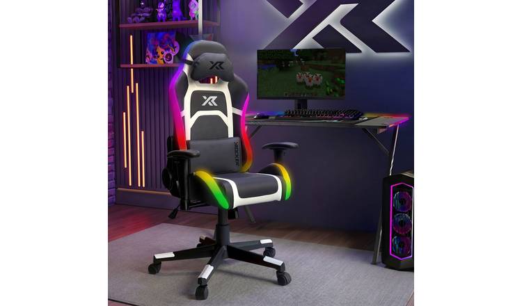 X Rocker Arteon RGB Junior Esports Gaming Chair - Black/White
