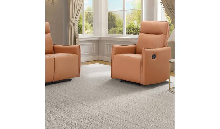 Dorel Lugo Faux Leather Manual Recliner Chair - Brown