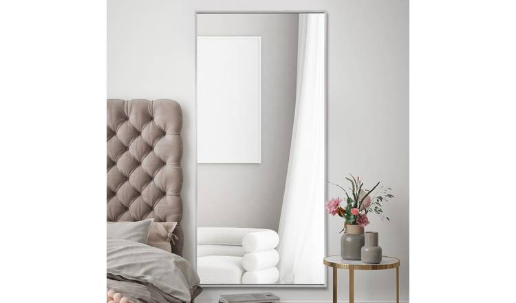 MirrorOutlet Artus Silver Metal Wall Mirror - 174x85cm