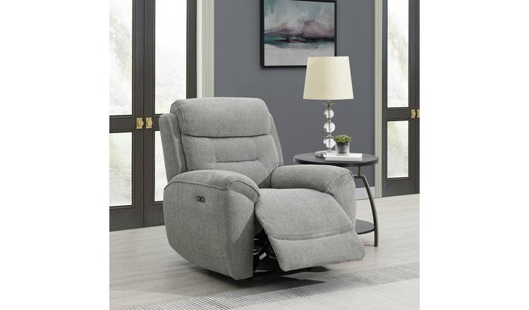 Sofa Source Huntington Power Recliner Chair - Light Grey