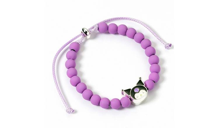 Hello Kitty Purple Beaded Kuromi Charm Bracelet