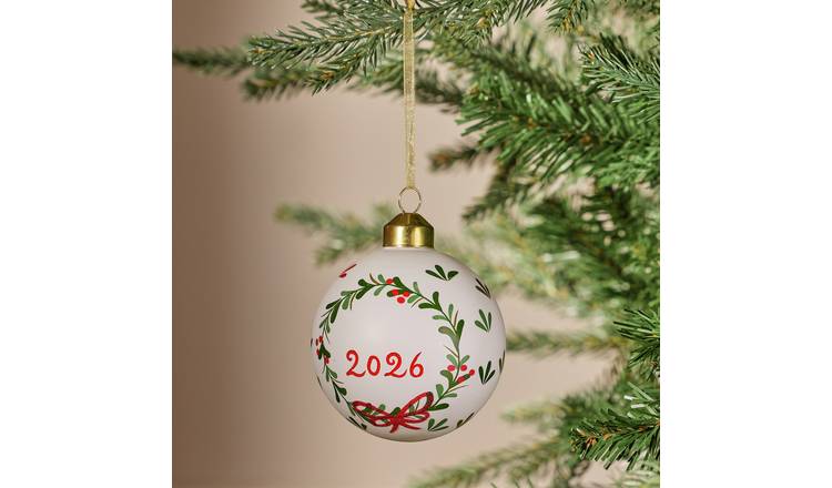 Argos Home 2026 Painted Christmas Bauble