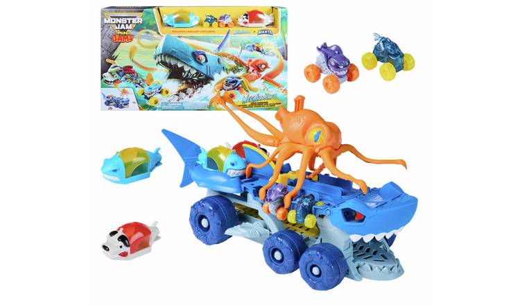 Monster Jam Megalodon Squid Takedown Carrier Playset