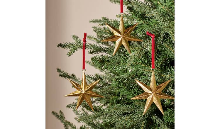Argos Home Brass Star Hanging Christmas Ornament