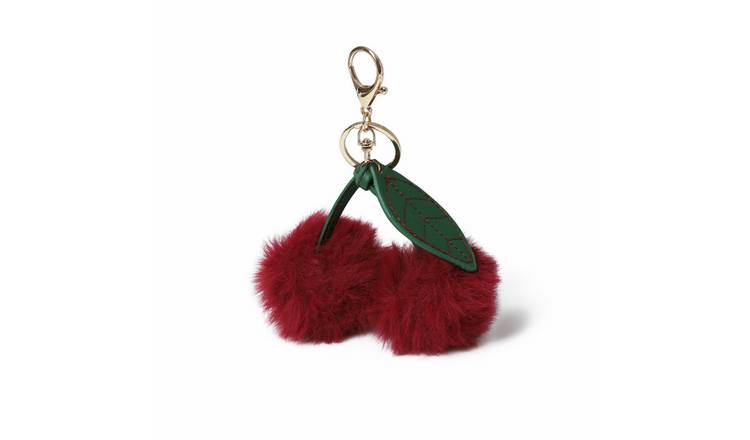 Flitzy Cherry Pom Pom Bag Keyring