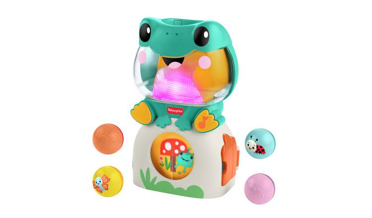 Fisher-Price Light-Up & Roll Frog Musical Ball Drop Activity Toy