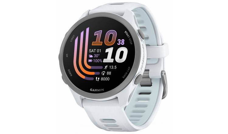 Garmin Forerunner 170 GPS Running Smart Watch - Whitestone & Cloud Blue