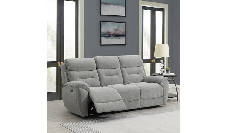 Sofa Source Huntington 3 Seater Power Recliner Sofa - Grey