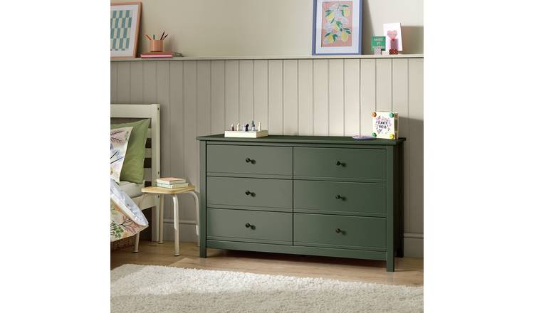 Habitat Brooklyn 6 Drawer Chest - Green