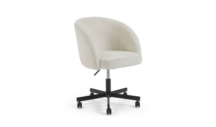 Habitat Sonny Fabric Office Chair - Black & White
