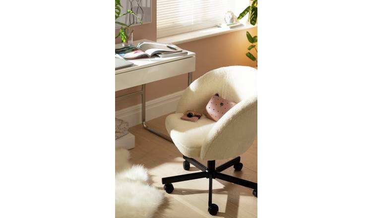 Buy Habitat Sonny Fabric Office Chair - Black & White | Office chairs |  Habitat