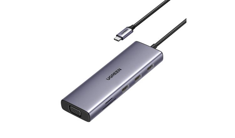 UGREEN 9-In-1 USB-C Hub with 4K HDMI, Ethernet, 3.5mm Jack, USB, TF/SD Card Slot