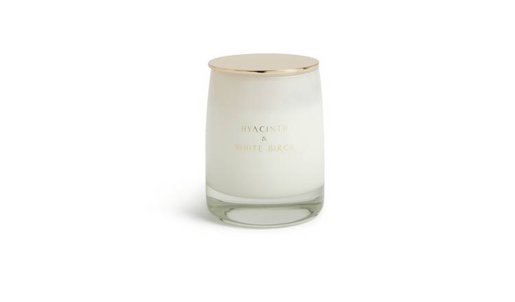 Argos Home Candle with Lid - Hyacinth and White Birch 