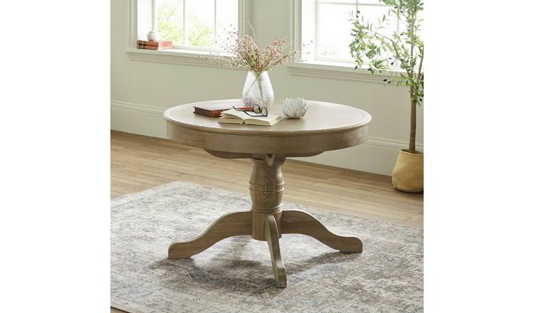 Julian Bowen Camille Extending Solid Wood 4 Seater Round Dining Table - Natural
