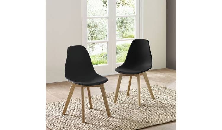 Julian Bowen Agatha Pair of Dining Chairs - Black