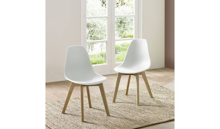 Julian Bowen Agatha Pair of Dining Chairs - White