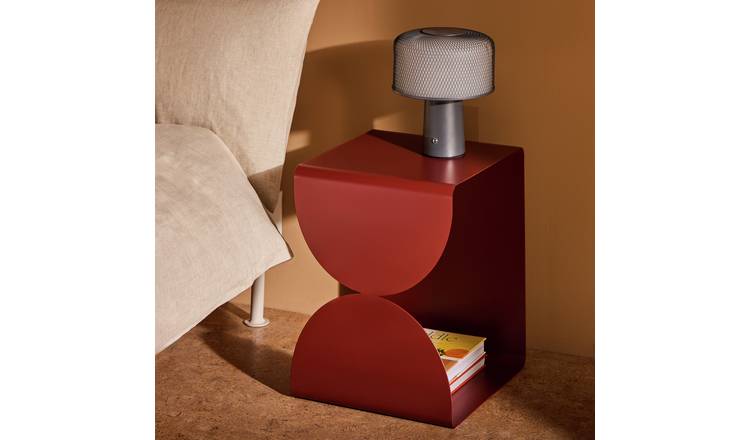 Habitat Iro Bedside Table - Burgundy