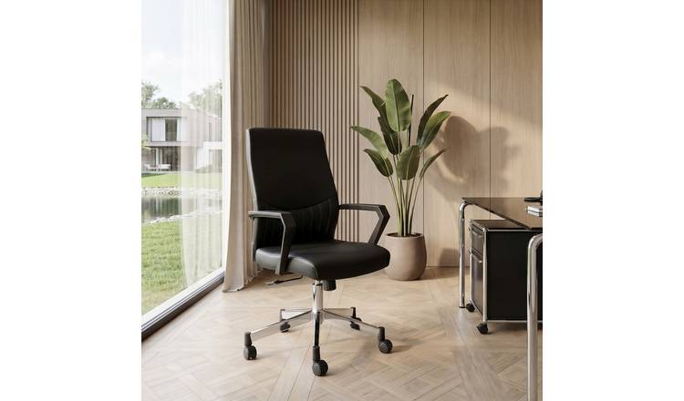 Dorel Brooklyn Faux Leather Office Chair - Black