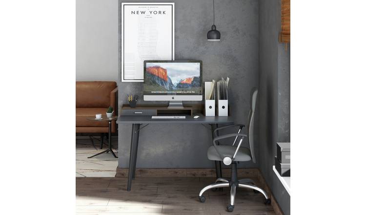 Dorel Memphis 1 Drawer Office Desk - Grey