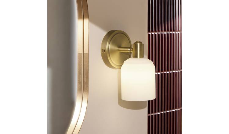 Habitat Lyon Brass Bathroom Wall Light - Brass