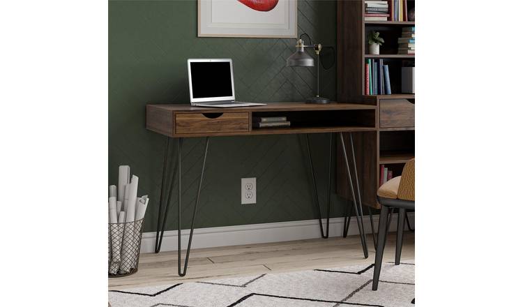 Dorel Concord 1 Drawer Desk - Walnut