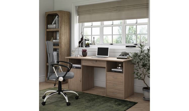 Dorel Dallas 4 Drawer Desk - Natural