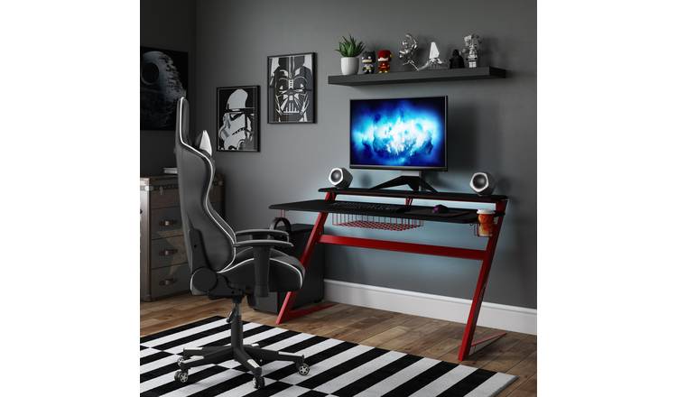 Dorel Aries Gaming Desk - Black & Red