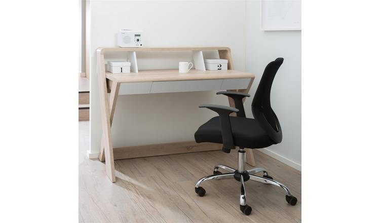 Dorel Aspen Desk - White & Oak