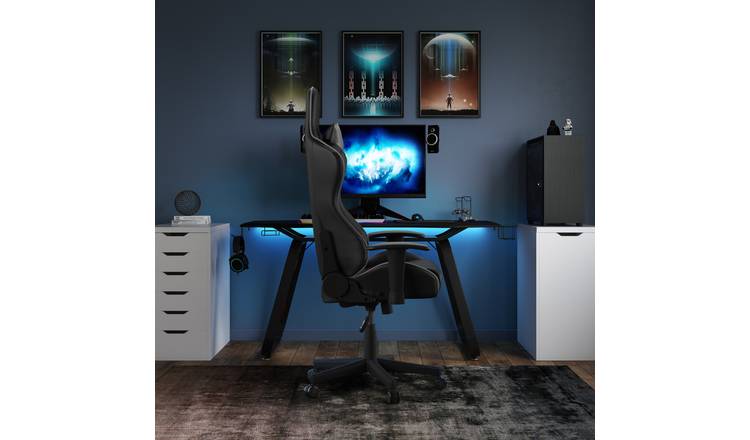 Dorel Oblivion Gaming Desk - Black