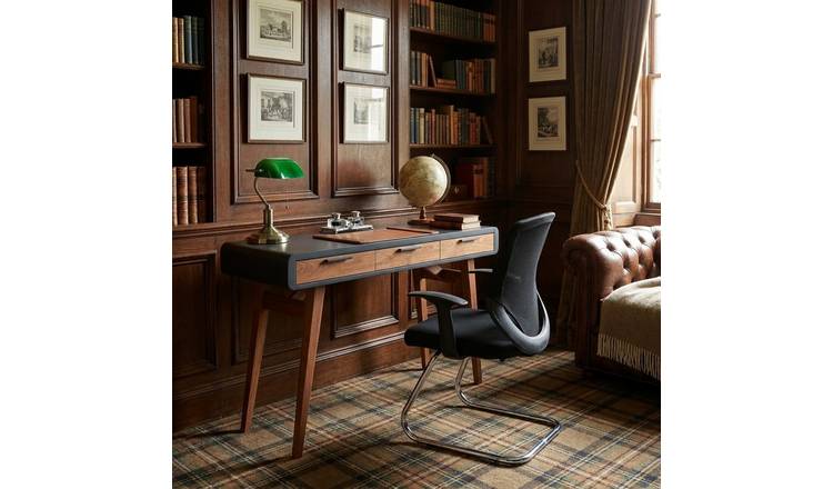 Dorel Pevensey 3 Drawer Desk - Black & Oak