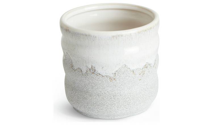 Habitat Reactive Glaze Small Ceramic Planter - Grey