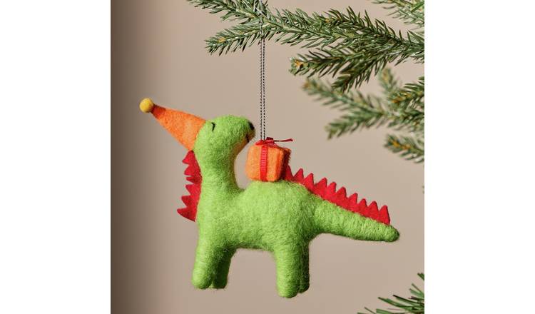 Argos Home Felt Dinosaur Hanging Christmas Ornament