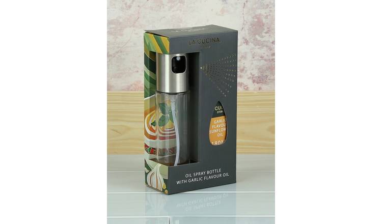 La Cucina Garlic Infused Sunflower Oil Spray Bottle Gift Set