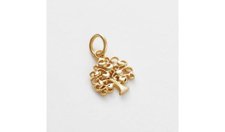 Revere Yellow Gold Plated 925 Sterling Silver Tree of Life Charm