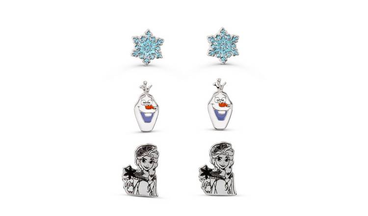 Disney Frozen Silver Plated Stud Earrings set - Pack of 3