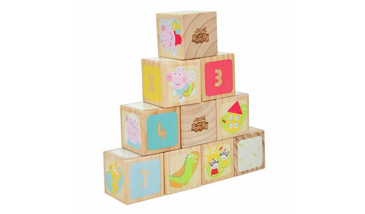 Grow With Peppa Pig 10 Piece Wooden Stacking Block Set