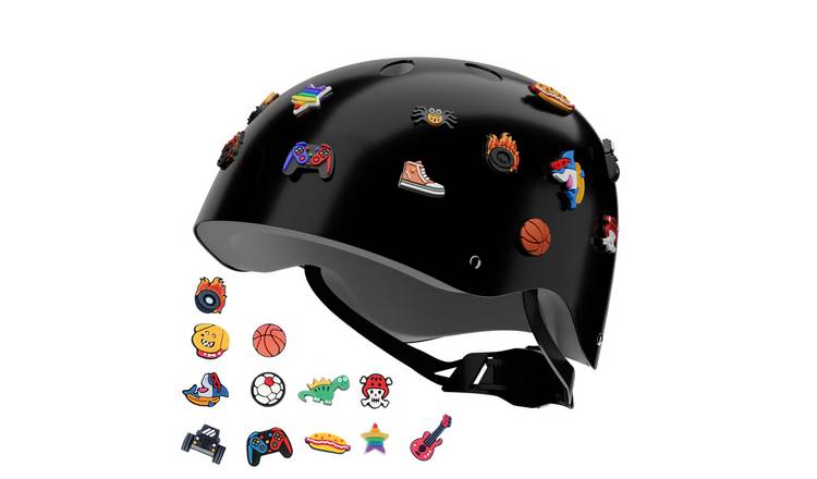 Zinc 51-55cm Interchangeable Pop-ins Kids Helmet - Black