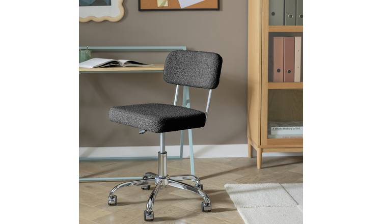 Habitat Haki Fabric Chair - Black