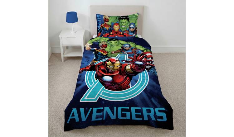 Disney Kids Avengers Blue Bedding Set - Single